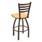 Holland Bar Stool Co 25" Swivel Counter Stool, Bronze Finish, Nat Oak Seat 41025BZNatOak - alternate 2